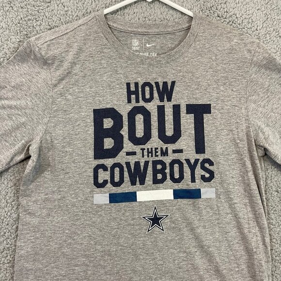 Nike Dallas Cowboys Men’s Small How Bout Them Boys Grey Short Sleeve Tee‎ - Picture 4 of 10